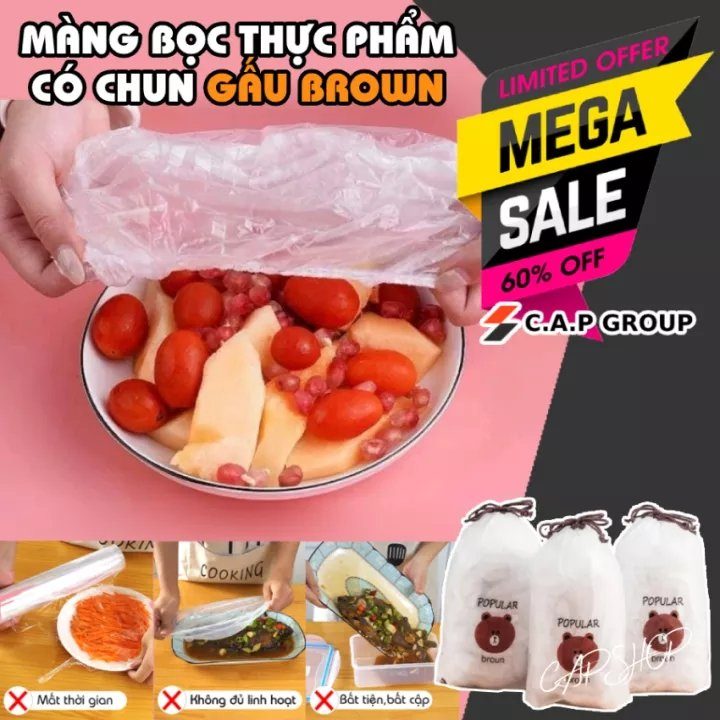 SET 100 MÀNG BỌC THỰC PHẨM TÚI GẤU 2 SET 100 MÀNG BỌC THỰC PHẨM TÚI GẤU - Ảnh 2