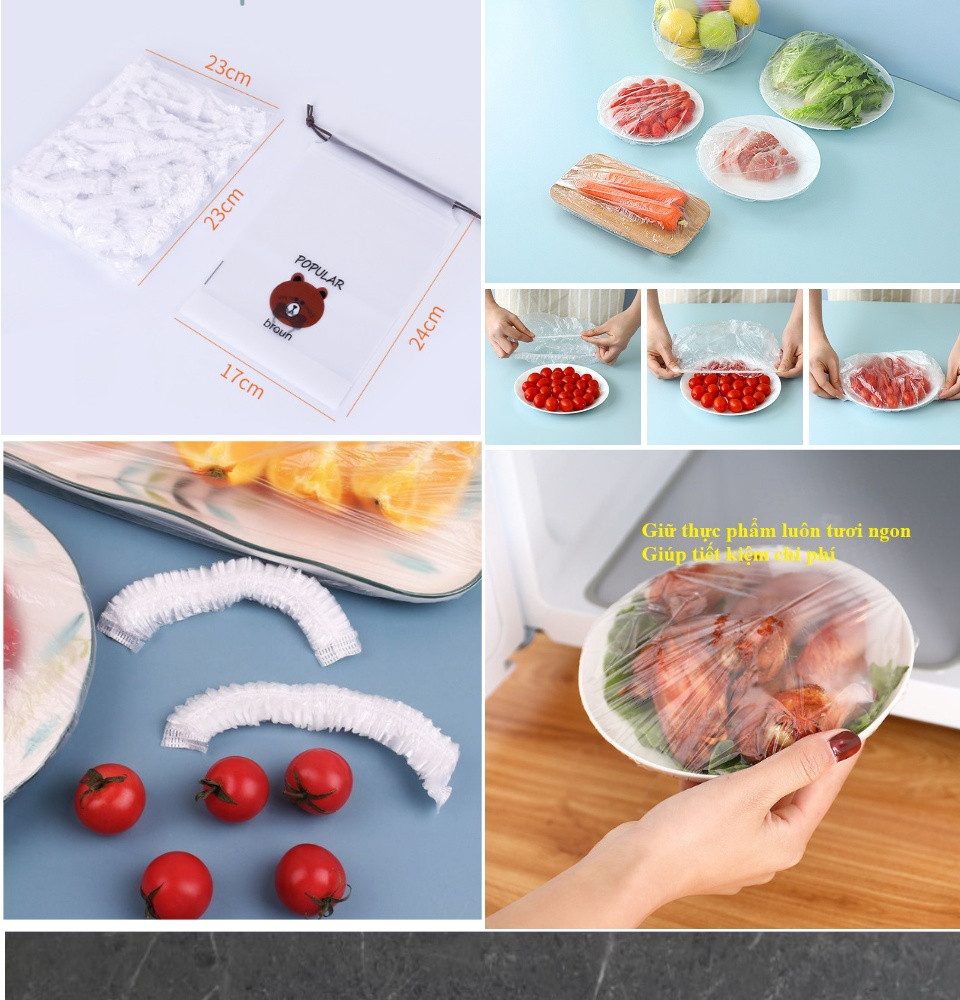 SET 100 MÀNG BỌC THỰC PHẨM TÚI GẤU 3 SET 100 MÀNG BỌC THỰC PHẨM TÚI GẤU - Ảnh 3