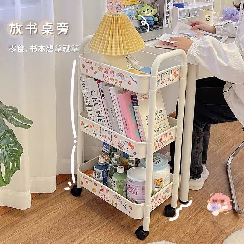 KỆ 3 TẦNG KITTY/GẤU NHỰA CỨNG CÁP