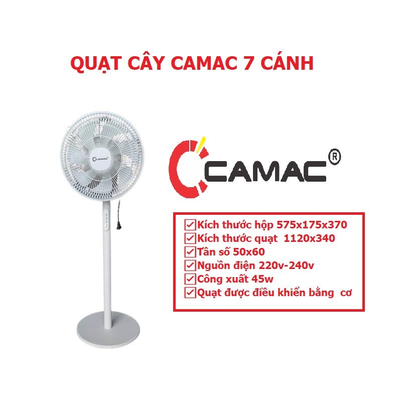 QUẠT ĐỨNG CAMAC 7 CÁNH CM-30 3 QUẠT ĐỨNG CAMAC 7 CÁNH CM-30 - Ảnh 3