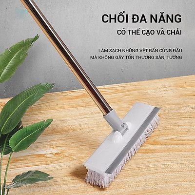 CHỔI CHÀ NHÀ VỆ SINH 2 ĐẦU 115CM (XÁM)