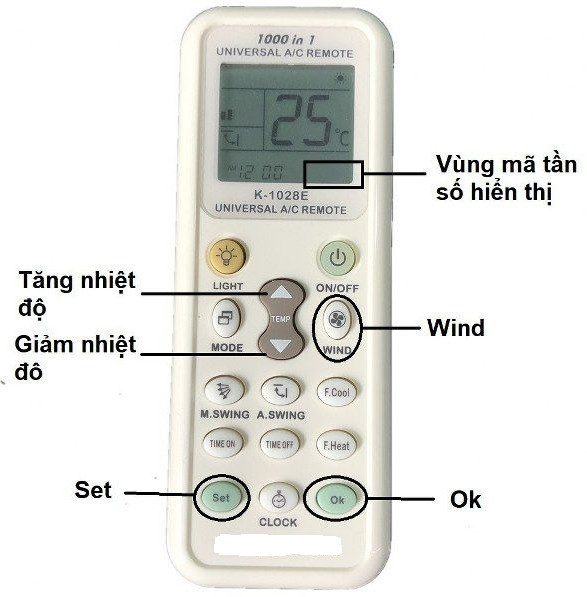 REMOTE MÁY LẠNH ĐA NĂNG (1028E)