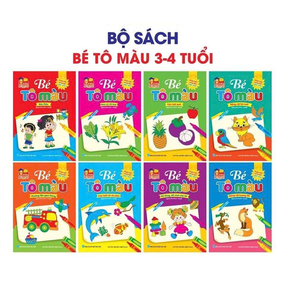 BỘ 8 QUYỂN SÁCH TÔ MÀU CHO BÉ