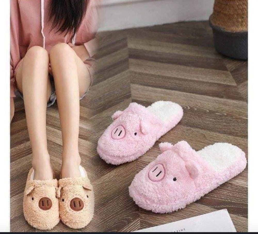 DÉP LÔNG HÌNH HEO KUTE 2 DÉP LÔNG HÌNH HEO KUTE - Ảnh 2