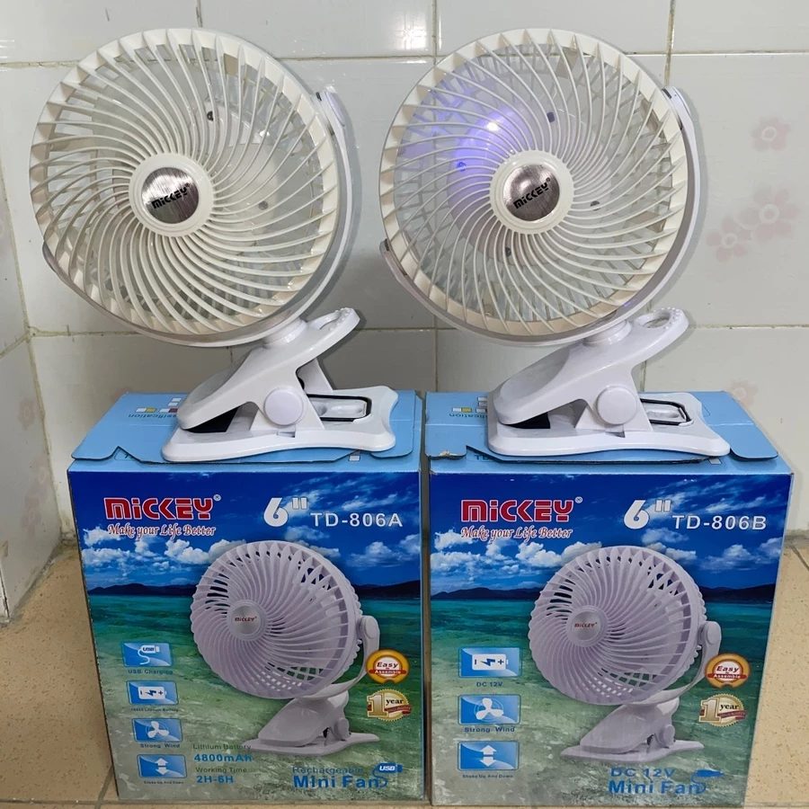 QUẠT KẸP ĐỂ BÀN MICKEY PIN QUẠT 6-8H 3 QUẠT KẸP ĐỂ BÀN MICKEY PIN QUẠT 6-8H - Ảnh 3