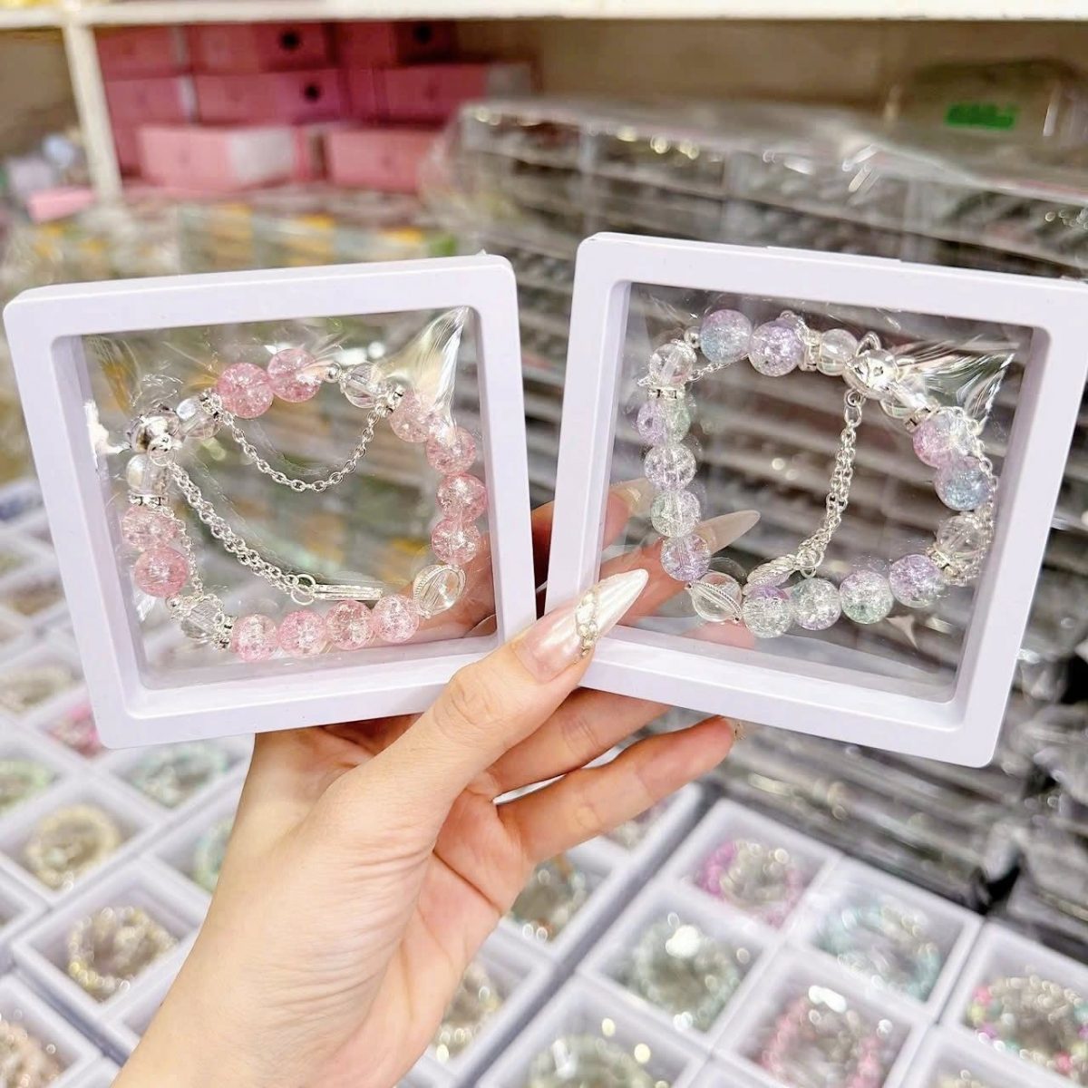 VÒNG TAY HẠT ĐÁ FULL BOX