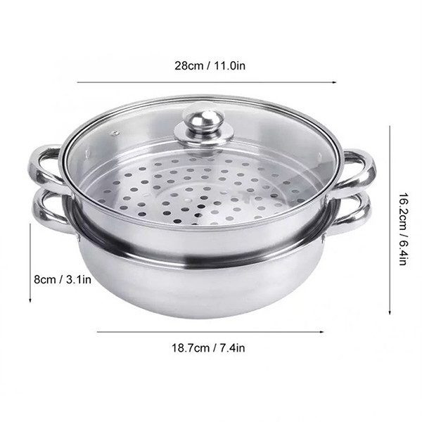 BỘ NỒI HẤP 2 TẦNG THÁI (28CM) 3 BỘ NỒI HẤP 2 TẦNG THÁI (28CM) - Ảnh 3