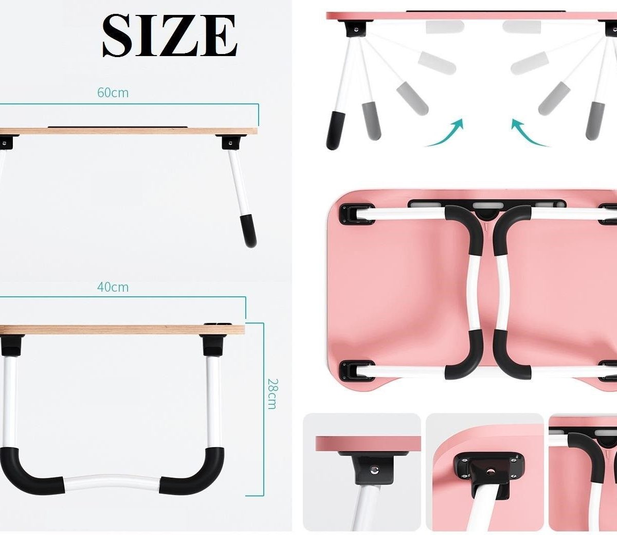 BÀN HỌC GẤP GỌN CÓ KHE IPAD + LY NƯỚC