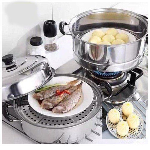 NỒI HẤP INOX 3 TẦNG 28CM 2 NỒI HẤP INOX 3 TẦNG 28CM - Ảnh 2