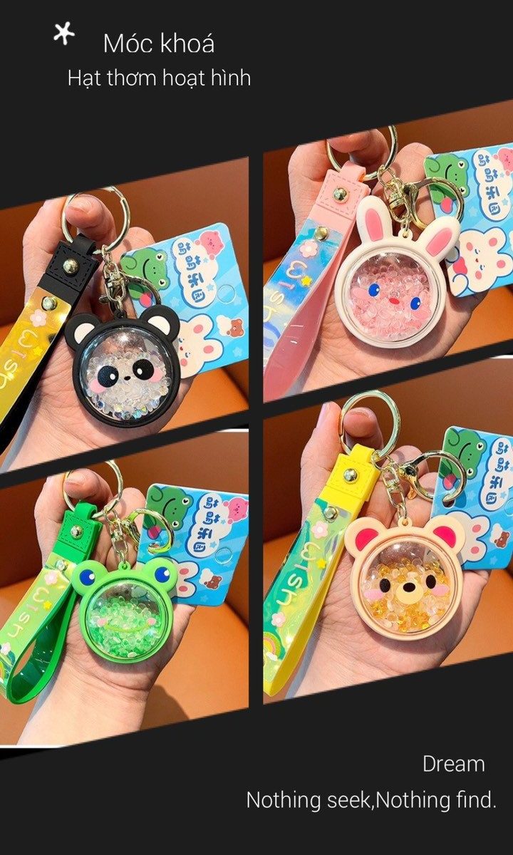 MÓC KHÓA HẠT THƠM HOẠT HÌNH XINH XẮN