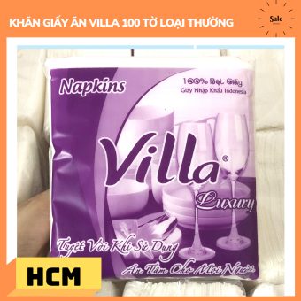 KHĂN GIẤY VILA VUÔNG TÍM 33CM 100 TỜ