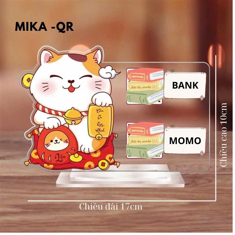 BẢNG MICA DÁN MÃ QR HÌNH MÈO