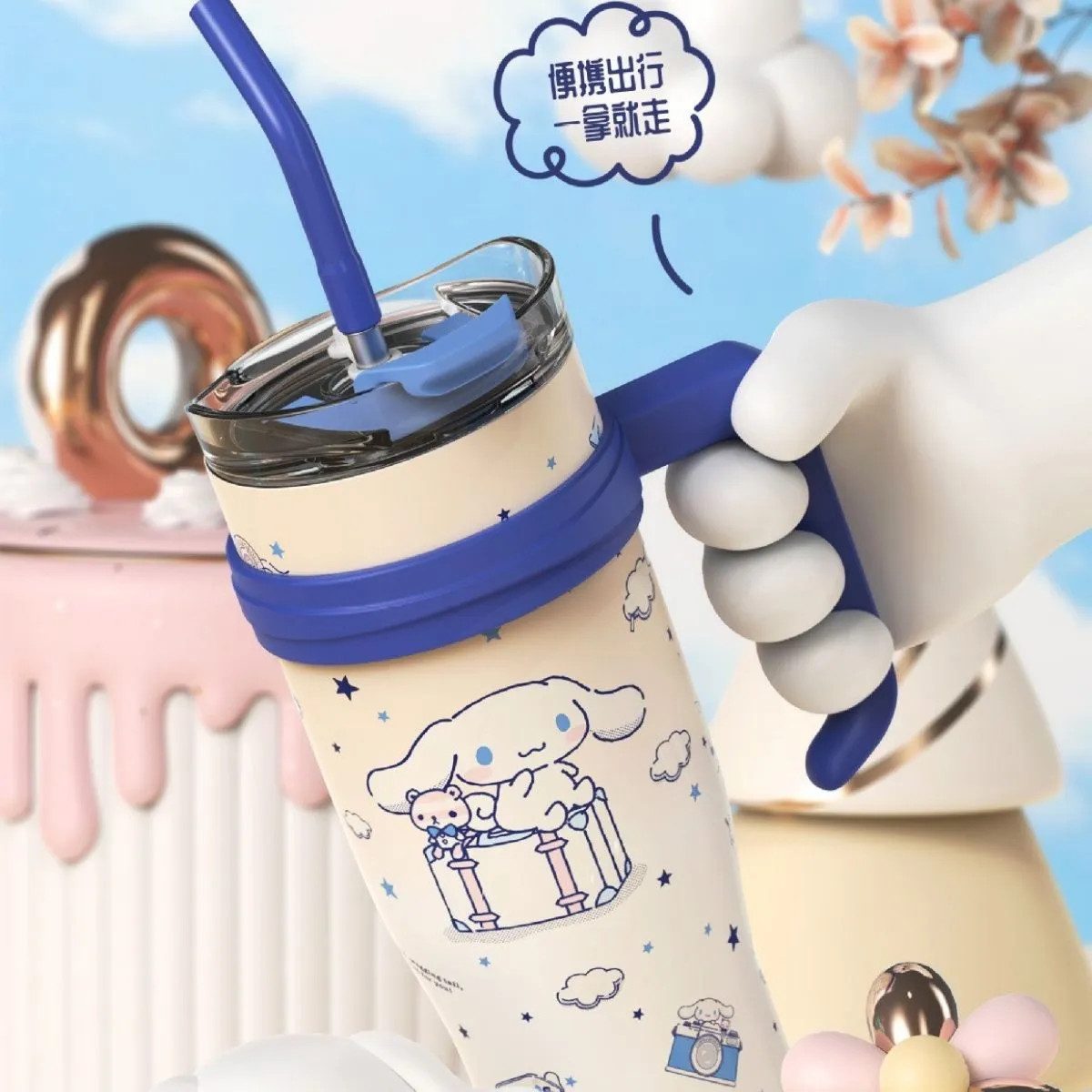 LY GIỮ NHIỆT 3D CÓ QUAI CẦM 1200ML 3 LY GIỮ NHIỆT 3D CÓ QUAI CẦM 1200ML - Ảnh 3