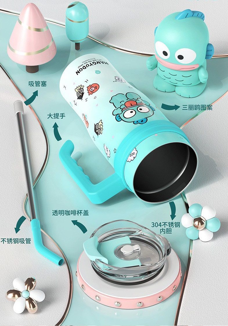 LY GIỮ NHIỆT 3D CÓ QUAI CẦM 1200ML