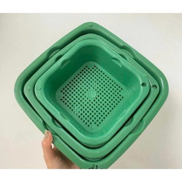 BỘ 6 CHẬU RỔ RỬA RAU VUÔNG ECOCO