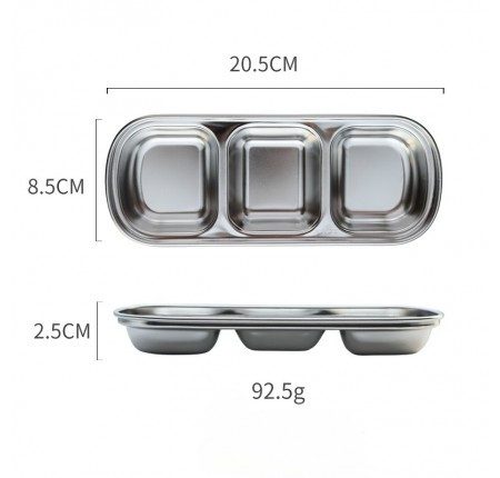 KHAY INOX ĐỰNG NƯỚC CHẤM 3 NGĂN 3 KHAY INOX ĐỰNG NƯỚC CHẤM 3 NGĂN - Ảnh 3