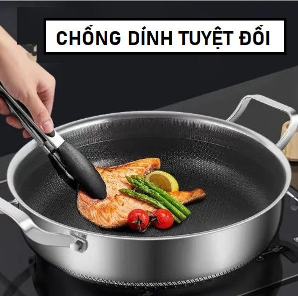 CHẢO TÔ ONG ĐÁY BẰNG 2 QUAI 28CM