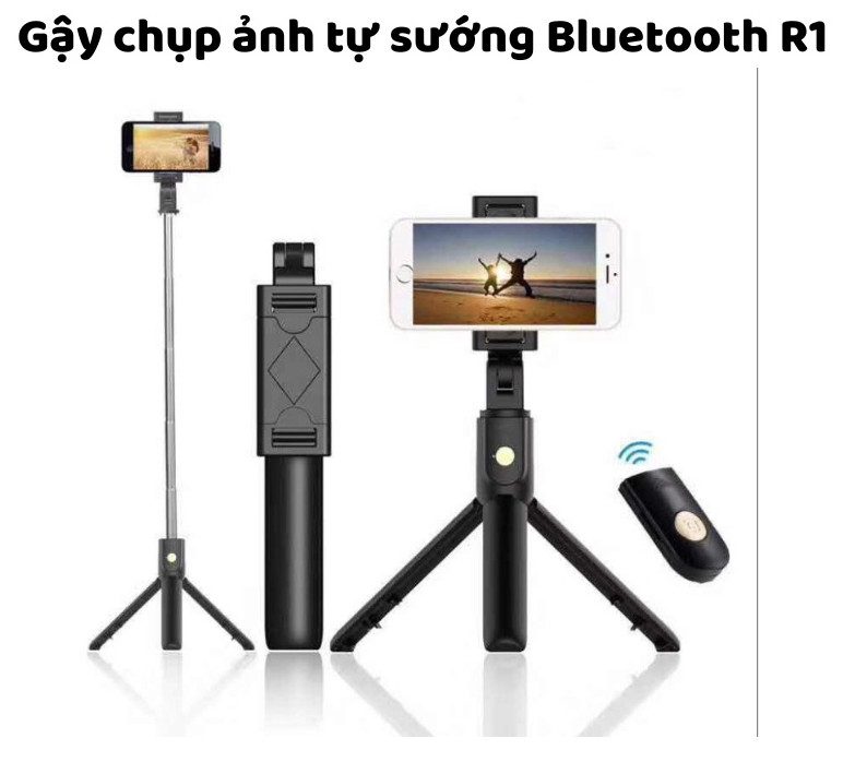 CÂY CHỤP HÌNH BLUETOOTH R1 (CÓ LED)