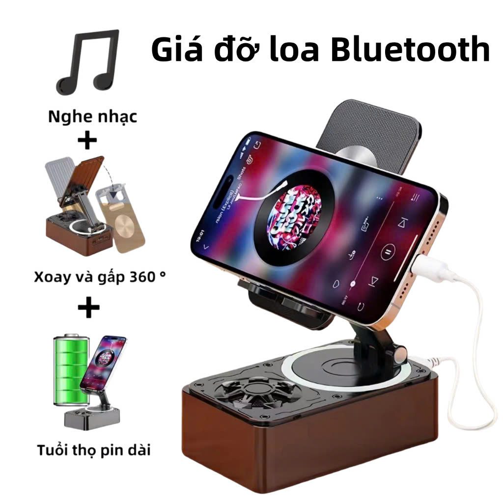 GIÁ ĐỠ ĐT XOAY 360 KÈM LOA BLT