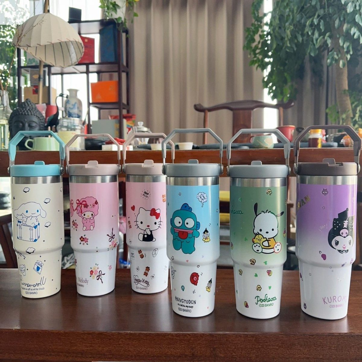 LY GIỮ NHIỆT INOX 2 MÀU CÓ HÌNH KÈM QUAI XÁCH