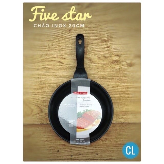 CHẢO TỪ CHỐNG DÍNH FIVESTAR 20CM 3 ĐÁY