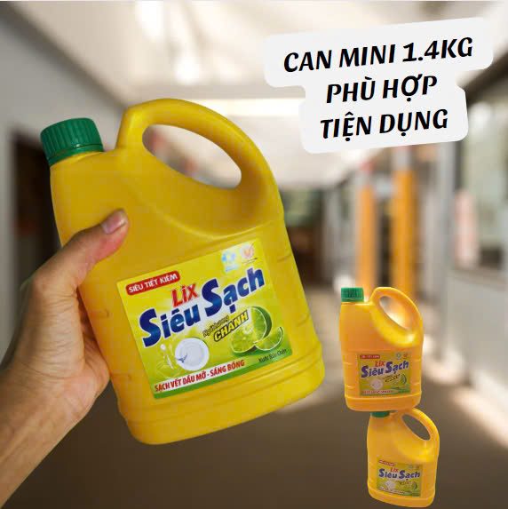 RỬA CHÉN LIX CAN MINI 1.4L HƯƠNG CHANH 2 RỬA CHÉN LIX CAN MINI 1.4L HƯƠNG CHANH - Ảnh 2