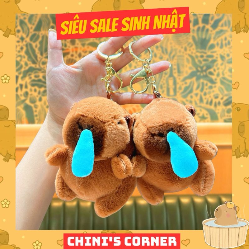 MÓC KHÓA CAPY BARA KÉO ĐƯỢC 2 MÓC KHÓA CAPY BARA KÉO ĐƯỢC - Ảnh 2