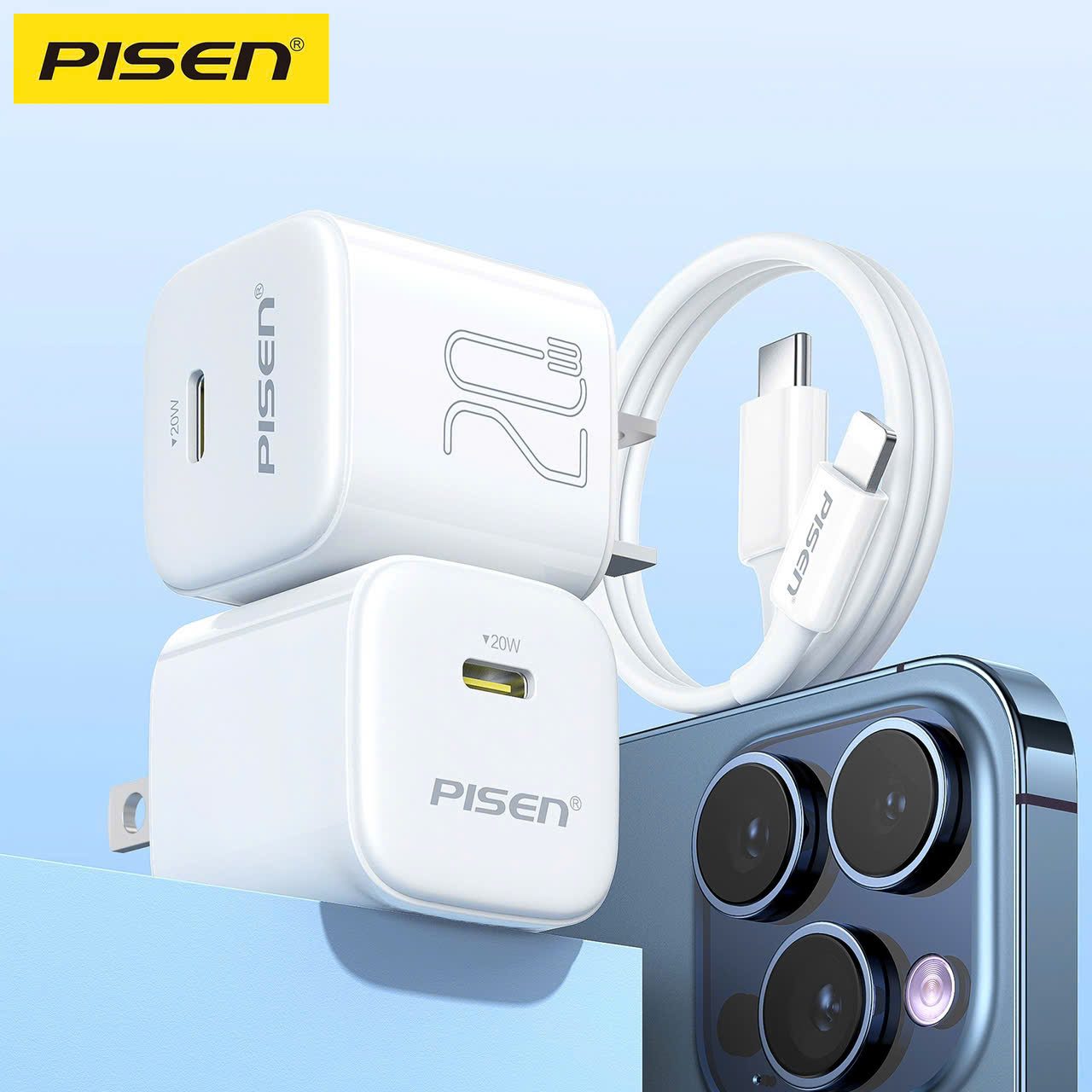 BỘ CỐC CÁP SẠC PISEN CUBE 20W C-C 4 BỘ CỐC CÁP SẠC PISEN CUBE 20W C-C - Ảnh 4