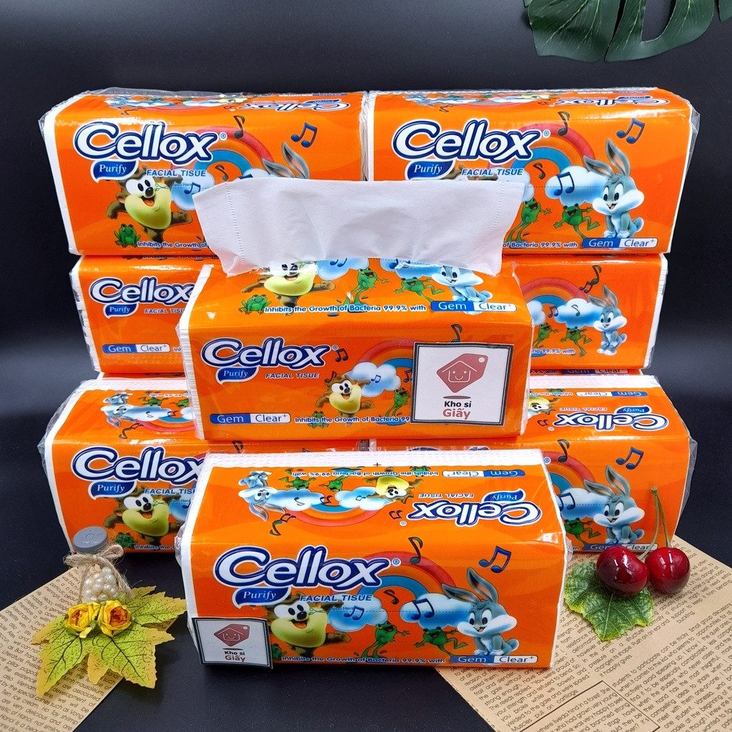LỐC 4 GÓI KHĂN GIẤY CELLOX 2 LỚP 260 TỜ