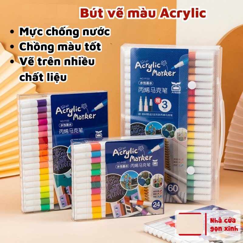 BỘ BÚT CHÌ ACRYLIC 24-36-48-60 MÀU