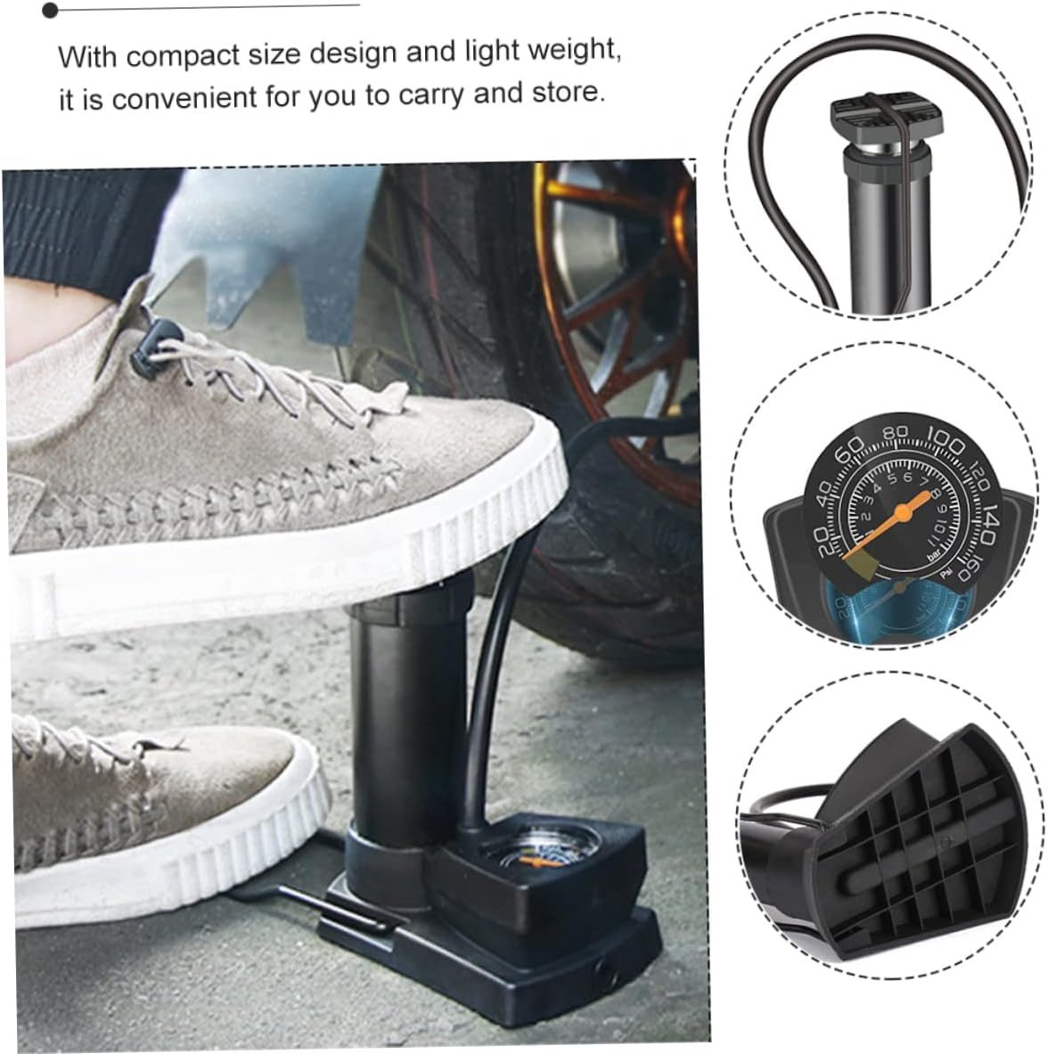 BƠM XE MÁY XE ĐẠP Wakauto MINI TIỆN LỢI 5 BƠM XE MÁY XE ĐẠP Wakauto MINI TIỆN LỢI - Ảnh 5