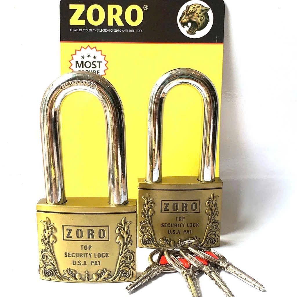 KHÓA CỬA CỔNG VÀNG ZORO CỘNG DÀI BÔNG LÚA
