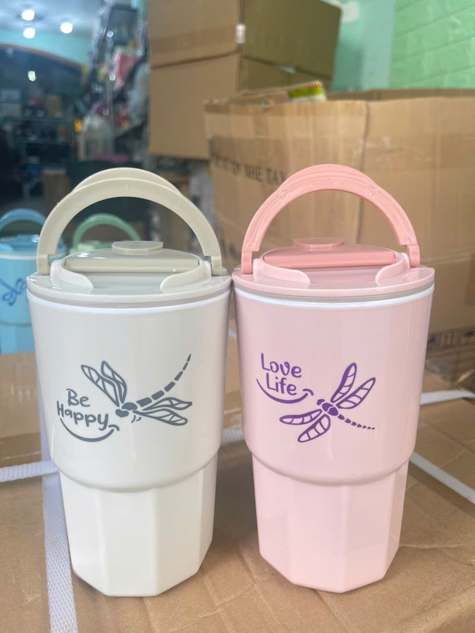 LY GIỮ NHIỆT TLT QUAI XÁCH 600ML 3 LY GIỮ NHIỆT TLT QUAI XÁCH 600ML - Ảnh 3