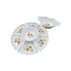 BỘ BÁT HOA GÀ 8 MÓN NHỰA BÓNG 2 BỘ BÁT HOA GÀ 8 MÓN NHỰA BÓNG - Ảnh 2