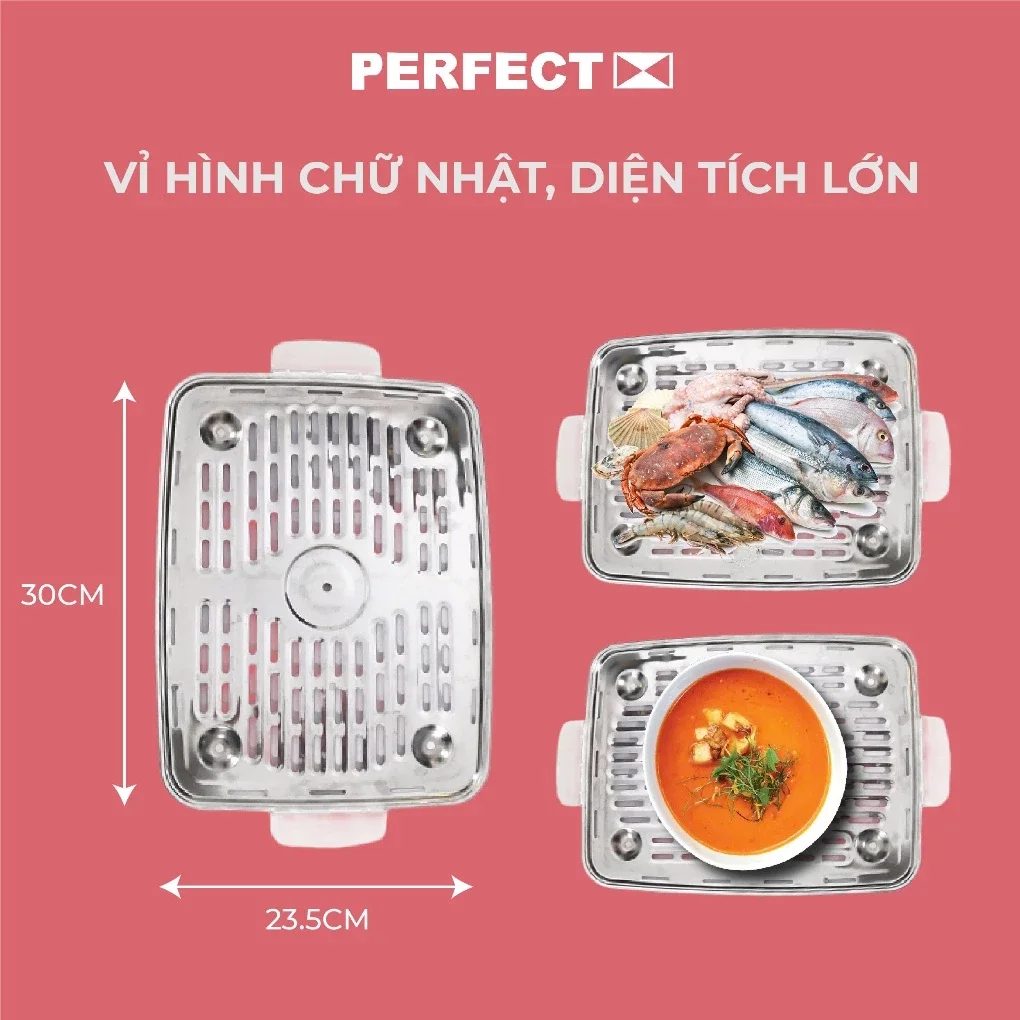 NỒI LẪU HẤP ĐA NĂNG PERFECT HL12 - DUNG TÍC 22L 3 NỒI LẪU HẤP ĐA NĂNG PERFECT HL12 - DUNG TÍC 22L - Ảnh 3