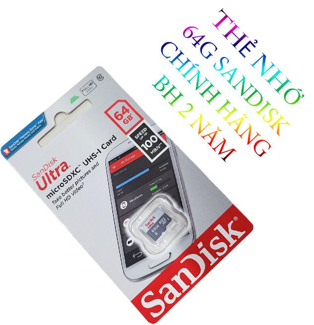 MICROSD SANDISK 64G HÃNG FULL BOX 3 MICROSD SANDISK 64G HÃNG FULL BOX - Ảnh 3