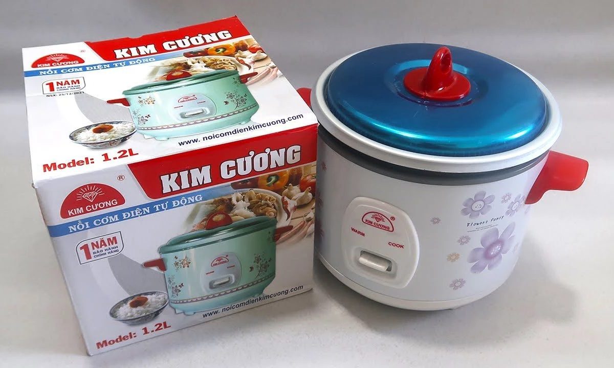 NỒI CƠM KIM CƯƠNG NẮP RỒI 1.2L CHỐNG DÍNH