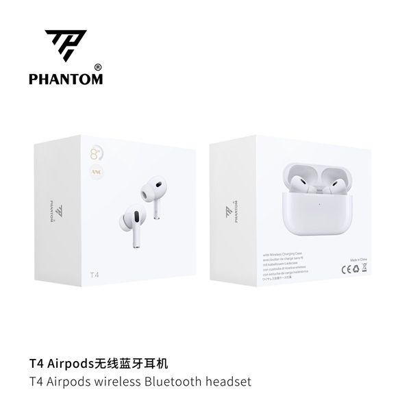 TAI NGHE BLUETOOTH AIRPODS PHANTOM T4 2 TAI NGHE BLUETOOTH AIRPODS PHANTOM T4 - Ảnh 2