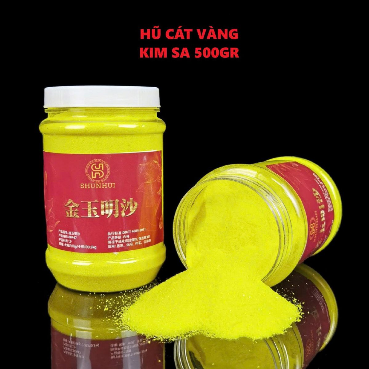 HŨ CÁT VÀNG KIM SA PHONG THUỶ 500G