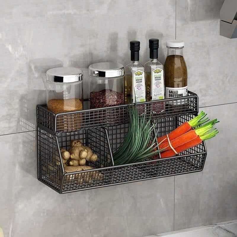 KỆ SẮT LƯỚI DÁN TƯỜNG 2 TẦNG 3 NGĂN 3 KỆ SẮT LƯỚI DÁN TƯỜNG 2 TẦNG 3 NGĂN - Ảnh 3