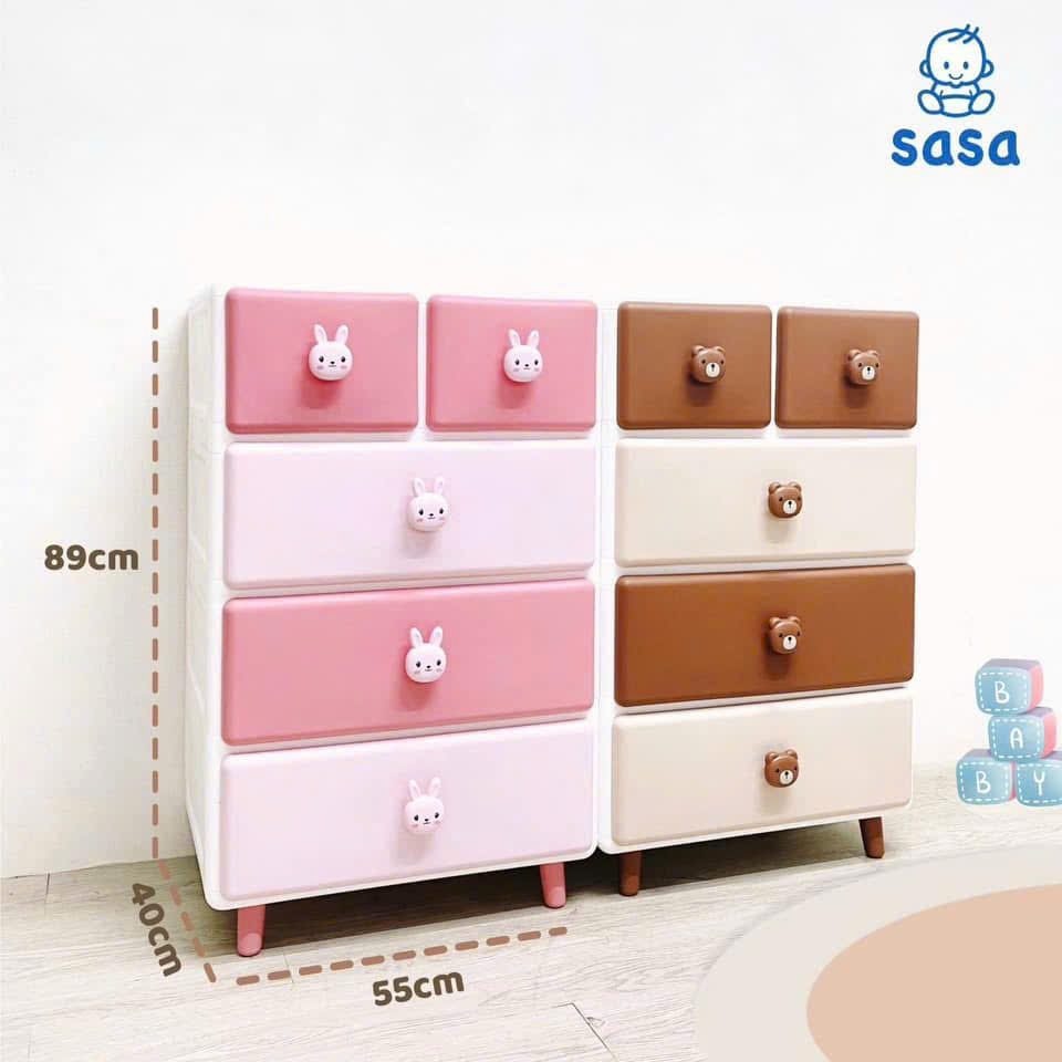 TỦ GẤU ĐÔI 5 TẦNG BEAR TRẺ EM 4T-5T