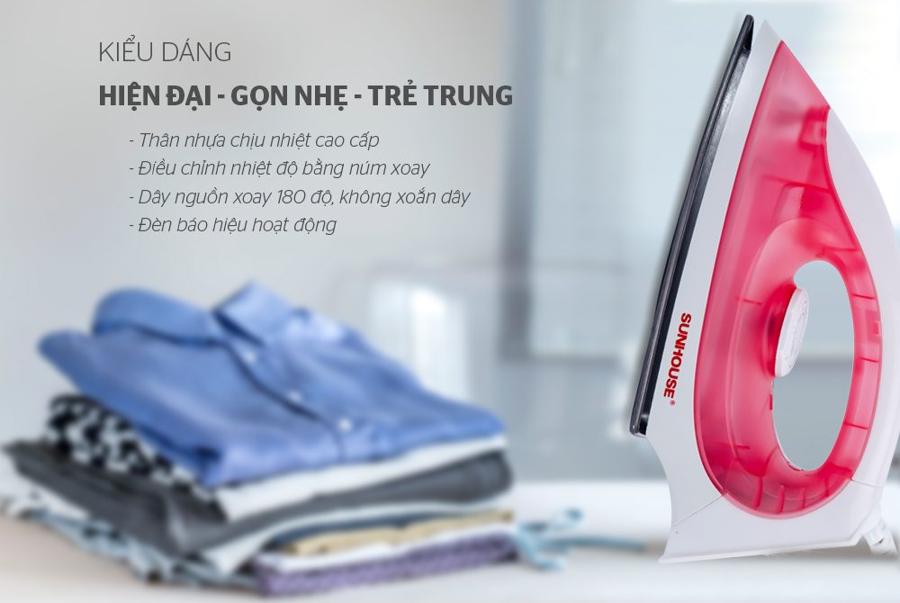 BÀN ỦI KHÔ SUNHOUSE 1072 CHÍNH HÃNG