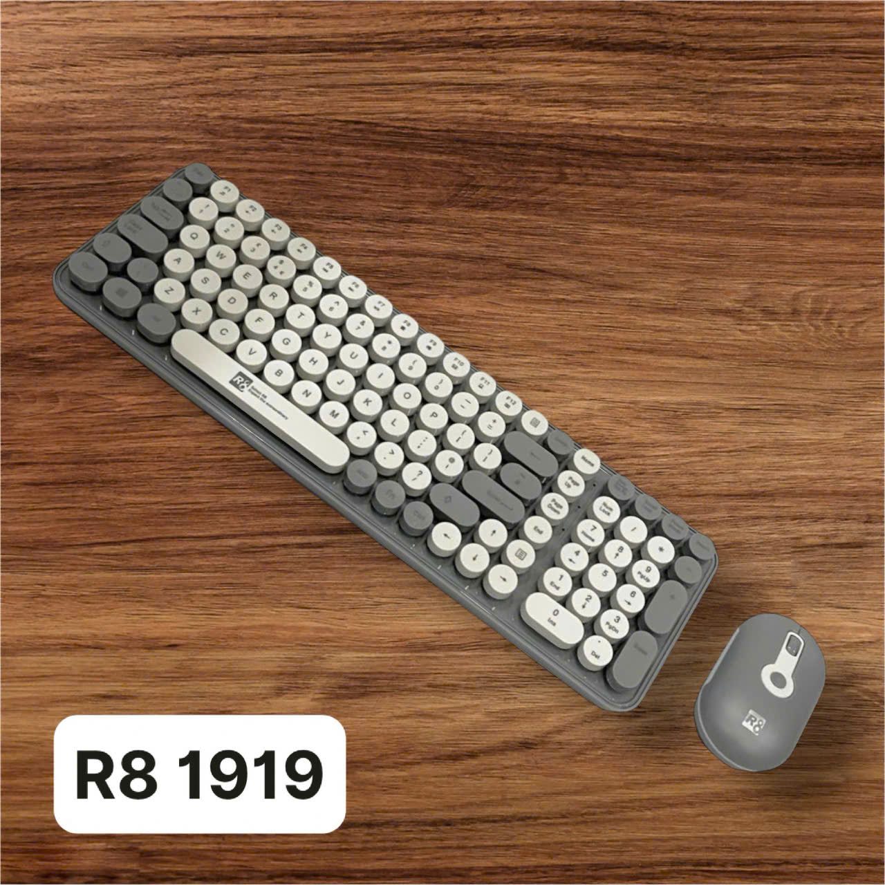 COMBO PHÍM CHUỘT KHÔNG DÂY R8 1919 GRAY 2 COMBO PHÍM CHUỘT KHÔNG DÂY R8 1919 GRAY - Ảnh 2