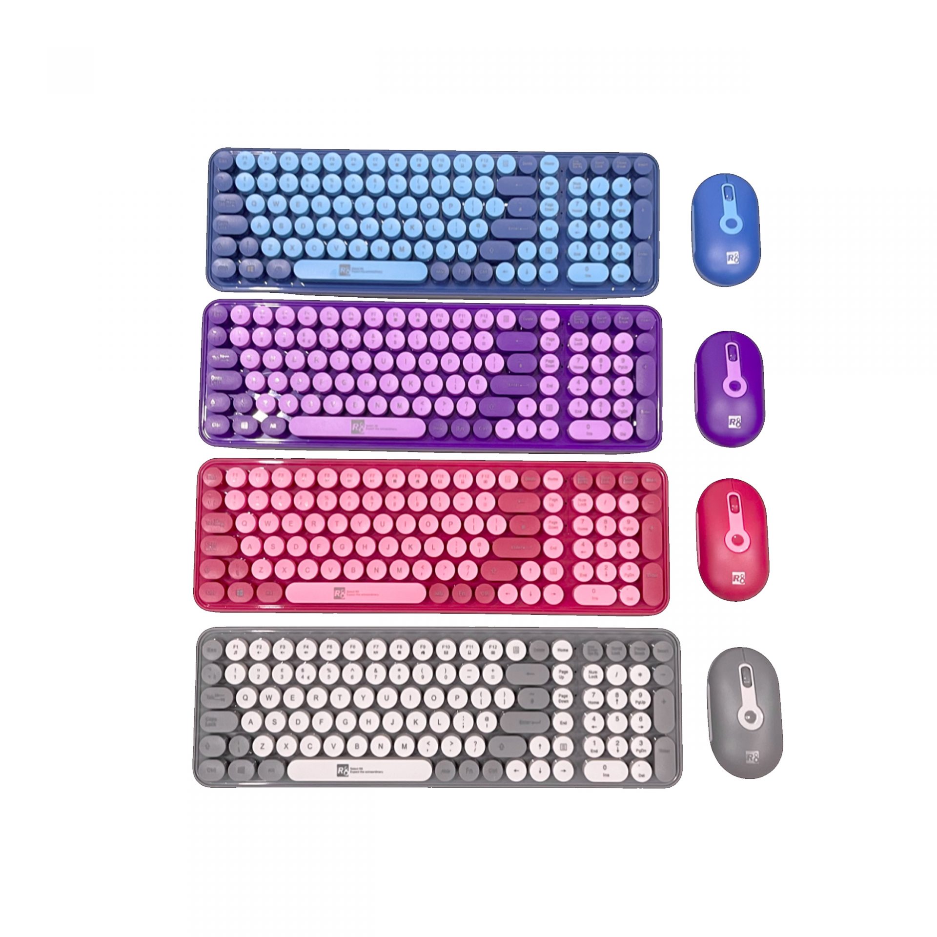 COMBO PHÍM CHUỘT KHÔNG DÂY R8 1919 GRAY 3 COMBO PHÍM CHUỘT KHÔNG DÂY R8 1919 GRAY - Ảnh 3