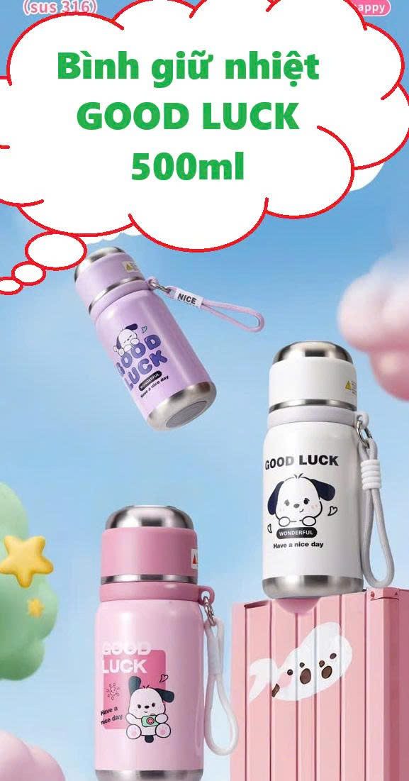 BÌNH GIỮ NHIỆT HỌC SINH GOOD LUCK 500ML