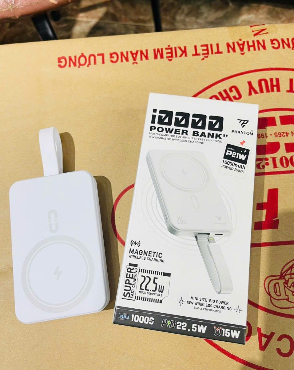 PIN SẠC DỰ PHÒNG P21 10.000MAH SẠC KHÔNG DÂY