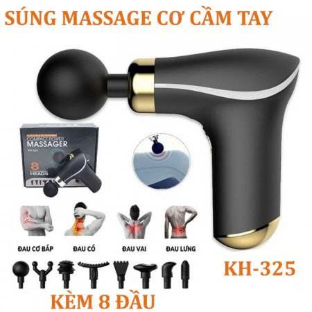 SÚNG MASSAGE CẦM TAY 8 ĐẦU CÓ LED 3 SÚNG MASSAGE CẦM TAY 8 ĐẦU CÓ LED - Ảnh 3