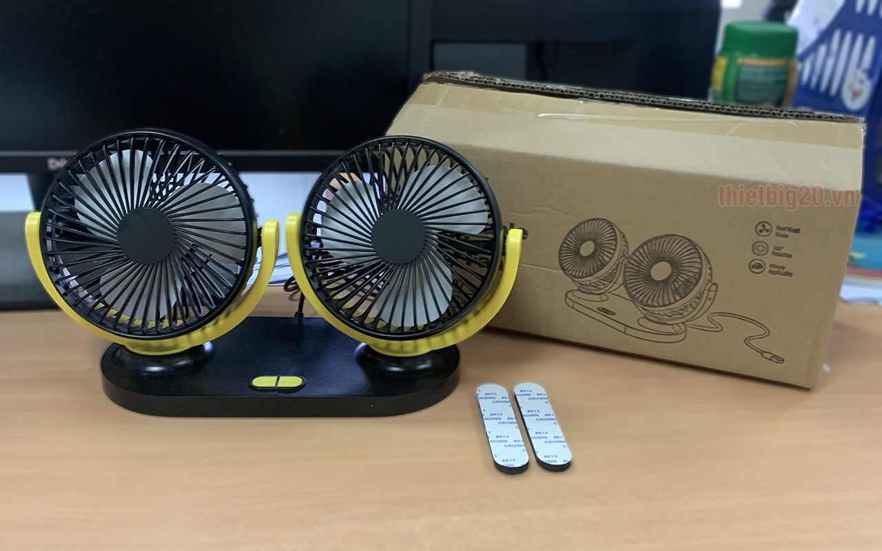 QUẠT ĐÔI ĐÊ XE HƠI NGUỒN USB R-8037 20CM- CÔNG SUÂT 10W 2 QUẠT ĐÔI ĐÊ XE HƠI NGUỒN USB R-8037 20CM- CÔNG SUÂT 10W - Ảnh 2