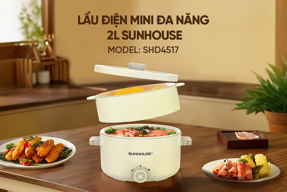 LẪU ĐIỆN MINI ĐA NĂNG 2.0L SUNHOUSE SHD4517