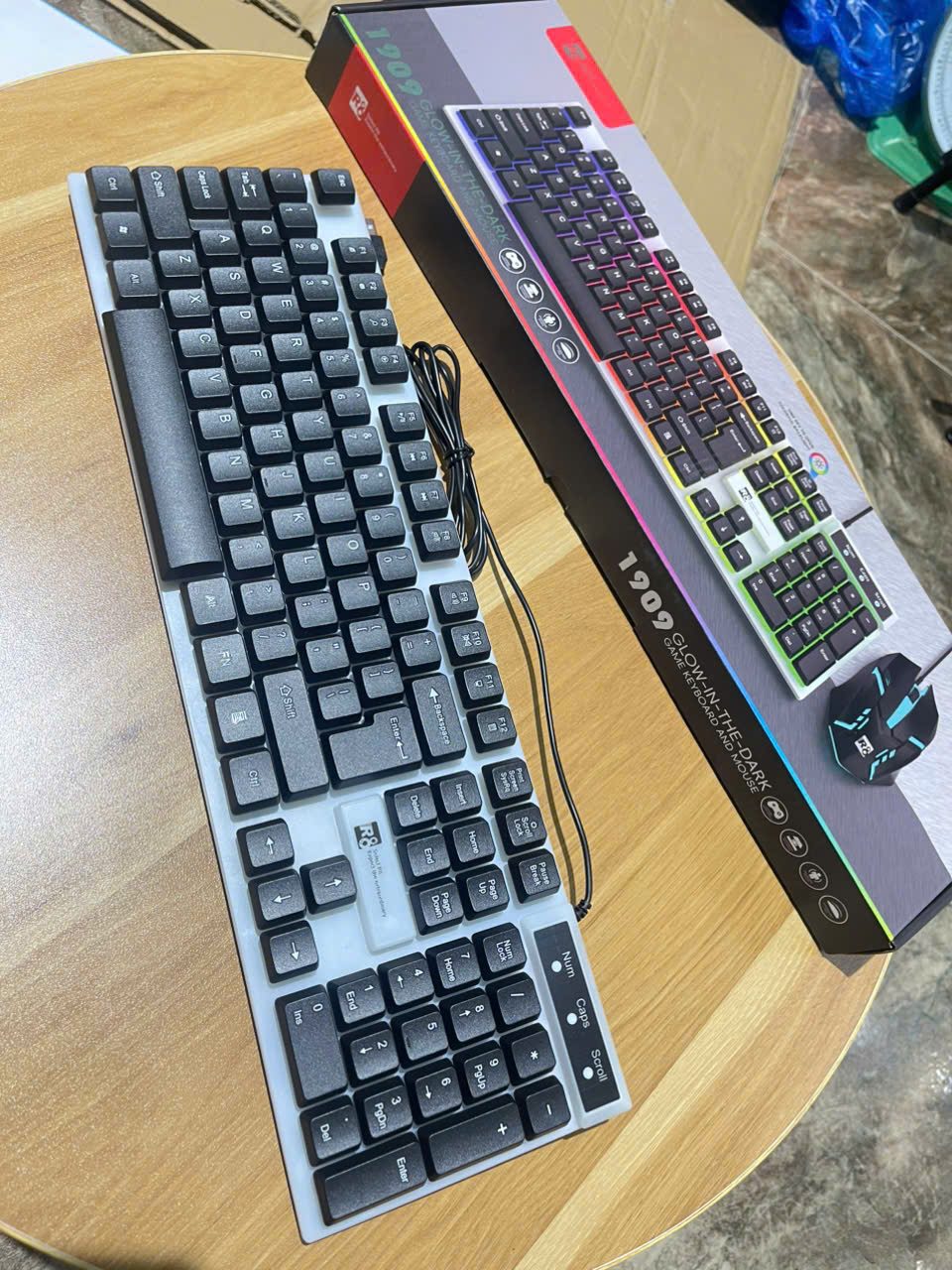 Combo phím & chuột game R8 1909 siêu đẹp 3 Combo phím & chuột game R8 1909 siêu đẹp - Ảnh 3